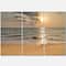 Designart - Dark Tropical Sand Beach at Sunset - Modern Seascape Canvas Artwork